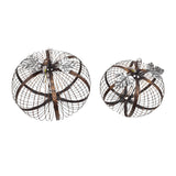 Maxbell Iron Pumpkin Thanksgiving Festival Garden Table Centerpiece Desktop Ornament 27cmx21cm