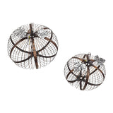 Maxbell Iron Pumpkin Thanksgiving Festival Garden Table Centerpiece Desktop Ornament 27cmx21cm