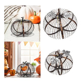 Maxbell Iron Pumpkin Thanksgiving Festival Garden Table Centerpiece Desktop Ornament 27cmx21cm