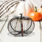Maxbell Iron Pumpkin Thanksgiving Festival Garden Table Centerpiece Desktop Ornament 27cmx21cm