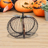 Maxbell Iron Pumpkin Thanksgiving Festival Garden Table Centerpiece Desktop Ornament 27cmx21cm