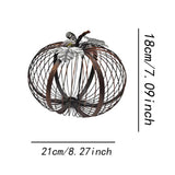 Maxbell Iron Pumpkin Thanksgiving Festival Garden Table Centerpiece Desktop Ornament 21cmx18cm