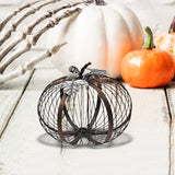 Maxbell Iron Pumpkin Thanksgiving Festival Garden Table Centerpiece Desktop Ornament 21cmx18cm