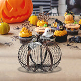 Maxbell Iron Pumpkin Thanksgiving Festival Garden Table Centerpiece Desktop Ornament 21cmx18cm