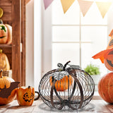 Maxbell Iron Pumpkin Thanksgiving Festival Garden Table Centerpiece Desktop Ornament 21cmx18cm