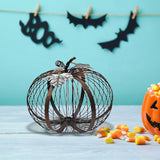 Maxbell Iron Pumpkin Thanksgiving Festival Garden Table Centerpiece Desktop Ornament 21cmx18cm