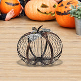 Maxbell Iron Pumpkin Thanksgiving Festival Garden Table Centerpiece Desktop Ornament 21cmx18cm