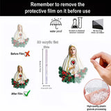 Maxbell 2D Virgin Mother Mary Car Hanging Ornament Lightweight Portable Flat Printed