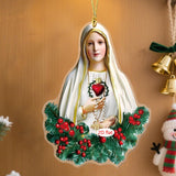 Maxbell 2D Virgin Mother Mary Car Hanging Ornament Lightweight Portable Flat Printed