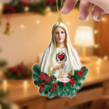 Maxbell 2D Virgin Mother Mary Car Hanging Ornament Lightweight Portable Flat Printed