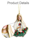 Maxbell 2D Virgin Mother Mary Car Hanging Ornament Lightweight Portable Flat Printed