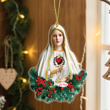 Maxbell 2D Virgin Mother Mary Car Hanging Ornament Lightweight Portable Flat Printed