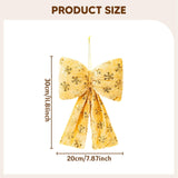 Maxbell Christmas Snowflake Wreath Bow Novelty Door Hanger for Window Events Outdoor Gold