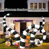 Maxbell Halloween Inflatable Giant Sandworm Outdoor Decoration for Garden Yard Party