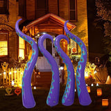 Maxbell 4 Pieces Halloween Inflatable Octopus Tentacles PVC Blow up Decor for Window