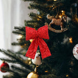 Maxbell Bow Christmas Tree Decoration Xmas Tree Decor for Wedding Holiday Front Door Red