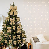 Maxbell Bow Christmas Tree Decoration Xmas Tree Decor for Wedding Holiday Front Door Gold
