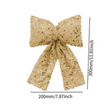 Maxbell Bow Christmas Tree Decoration Xmas Tree Decor for Wedding Holiday Front Door Gold