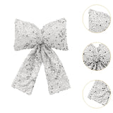 Maxbell Bow Christmas Tree Decoration Xmas Tree Decor for Wedding Holiday Front Door Silver