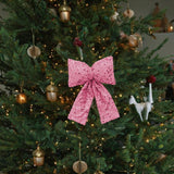 Maxbell Bow Christmas Tree Decoration Xmas Tree Decor for Wedding Holiday Front Door Pink