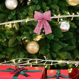 Maxbell Bow Christmas Tree Decoration Xmas Tree Decor for Wedding Holiday Front Door Pink