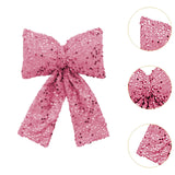 Maxbell Bow Christmas Tree Decoration Xmas Tree Decor for Wedding Holiday Front Door Pink