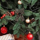 Maxbell Bow Christmas Tree Decoration Xmas Tree Decor for Wedding Holiday Front Door Black