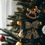 Maxbell Bow Christmas Tree Decoration Xmas Tree Decor for Wedding Holiday Front Door Black
