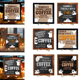 Maxbell Halloween Desk Sign Art Plaque Sign Coffee Bar Decor for Home Office Cabinet Style A