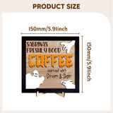 Maxbell Halloween Desk Sign Art Plaque Sign Coffee Bar Decor for Home Office Cabinet Style D