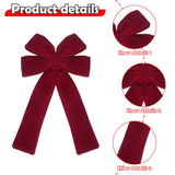 Maxbell Red Christmas Bow for Tree Velvet Wreath Bow for Front Door Festival Holiday