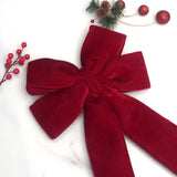 Maxbell Red Christmas Bow for Tree Velvet Wreath Bow for Front Door Festival Holiday