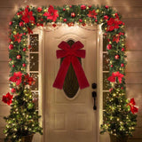 Maxbell Red Christmas Bow for Tree Velvet Wreath Bow for Front Door Festival Holiday
