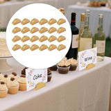 Maxbell 24Pcs Place Card Holders Wood Wooden Menu Clips for Party Banquet Restaurant