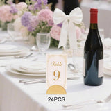 Maxbell 24Pcs Place Card Holders Wood Wooden Menu Clips for Party Banquet Restaurant