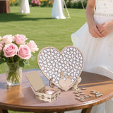 Maxbell Wedding Guest Book Alternative with Stand Table Centerpiece Sign Heart Frame