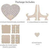Maxbell Wedding Guest Book Alternative with Stand Table Centerpiece Sign Heart Frame