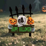Maxbell Halloween Yard Stake Skull Pumpkin Halloween Decor for Courtyard Party Store