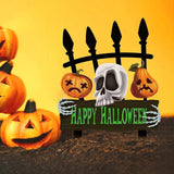 Maxbell Halloween Yard Stake Skull Pumpkin Halloween Decor for Courtyard Party Store