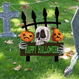 Maxbell Halloween Yard Stake Skull Pumpkin Halloween Decor for Courtyard Party Store