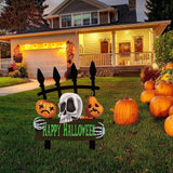 Maxbell Halloween Yard Stake Skull Pumpkin Halloween Decor for Courtyard Party Store