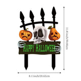 Maxbell Halloween Yard Stake Skull Pumpkin Halloween Decor for Courtyard Party Store
