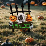Maxbell Halloween Yard Stake Skull Pumpkin Halloween Decor for Courtyard Party Store