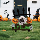 Maxbell Halloween Yard Stake Skull Pumpkin Halloween Decor for Courtyard Party Store