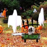 Maxbell Halloween Yard Stake Skull Pumpkin Halloween Decor for Courtyard Party Store