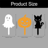 Maxbell 3x Halloween Yard Sign Spooky Iron Art Ornaments for Holiday Outside Walkway