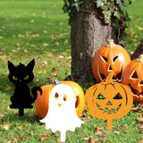 Maxbell 3x Halloween Yard Sign Spooky Iron Art Ornaments for Holiday Outside Walkway