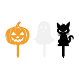 Maxbell 3x Halloween Yard Sign Spooky Iron Art Ornaments for Holiday Outside Walkway