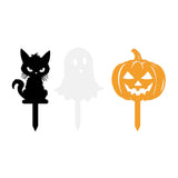 Maxbell 3x Halloween Yard Sign Spooky Iron Art Ornaments for Holiday Outside Walkway