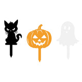 Maxbell 3x Halloween Yard Sign Spooky Iron Art Ornaments for Holiday Outside Walkway